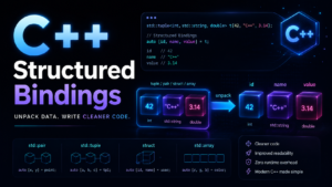 C++ structured bindings unpack pairs tuples structs