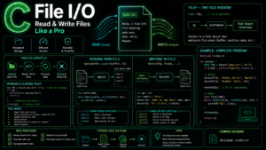 C file I/O basics with fopen fclose fprintf fgets examples
