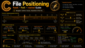 C file positioning fseek ftell rewind random access guide