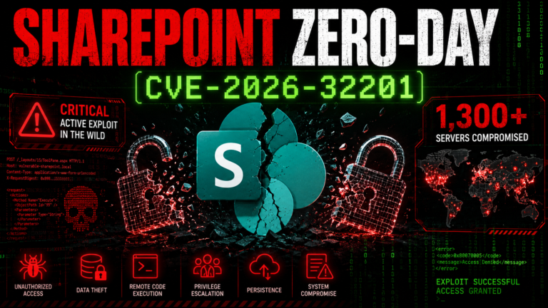 SharePoint zero-day CVE-2026-32201 vulnerability 1300 servers exposed