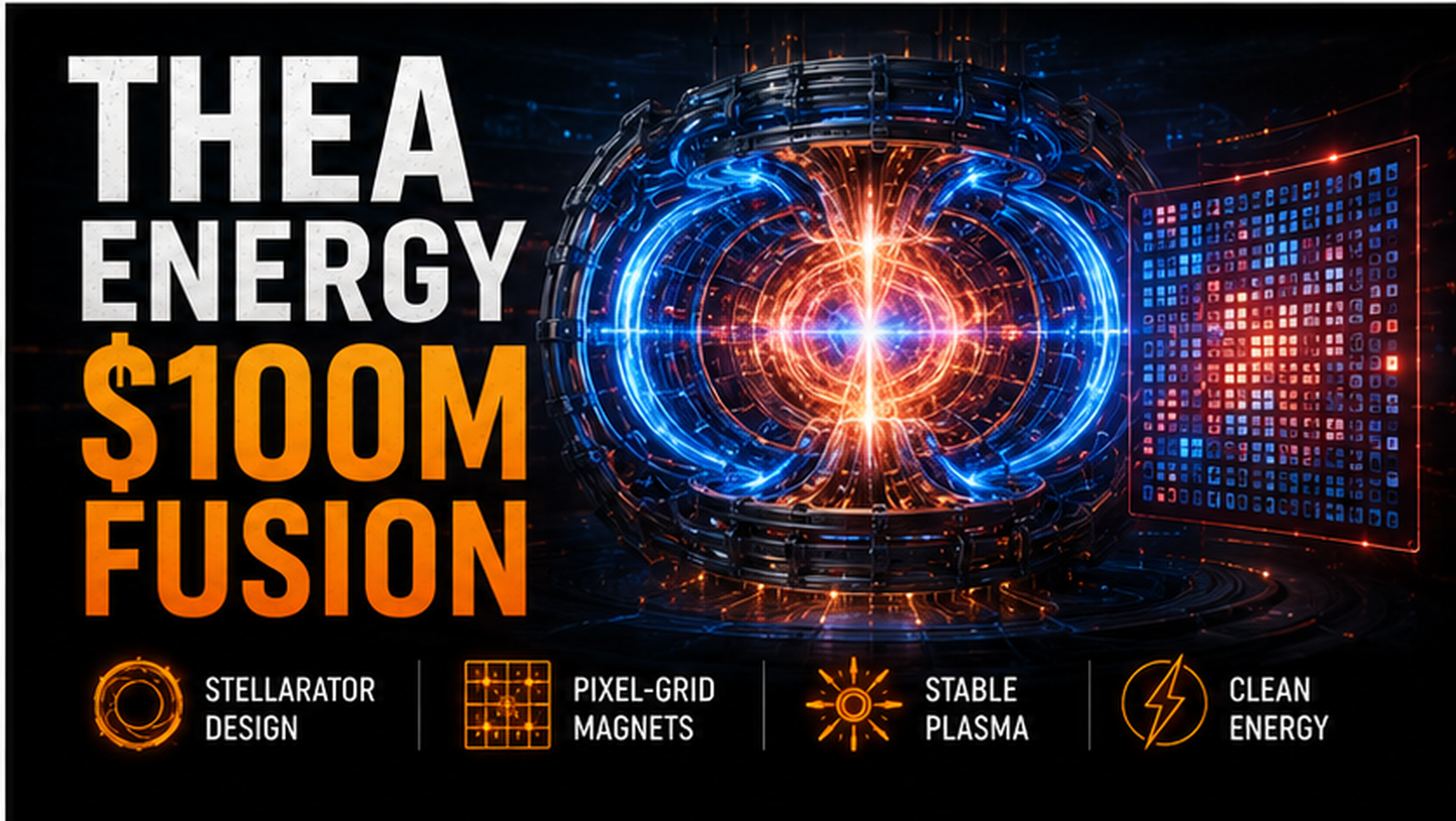 Thea Energy $100M fusion power plant pixel magnets 2026