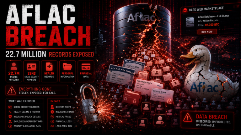 Aflac data breach 22.7 million records exposed SSNs health records stolen 2026