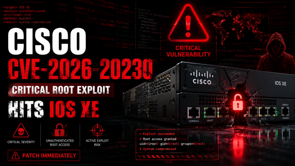 Cisco CVE-2026-20230 critical root exploit IOS XE vulnerability