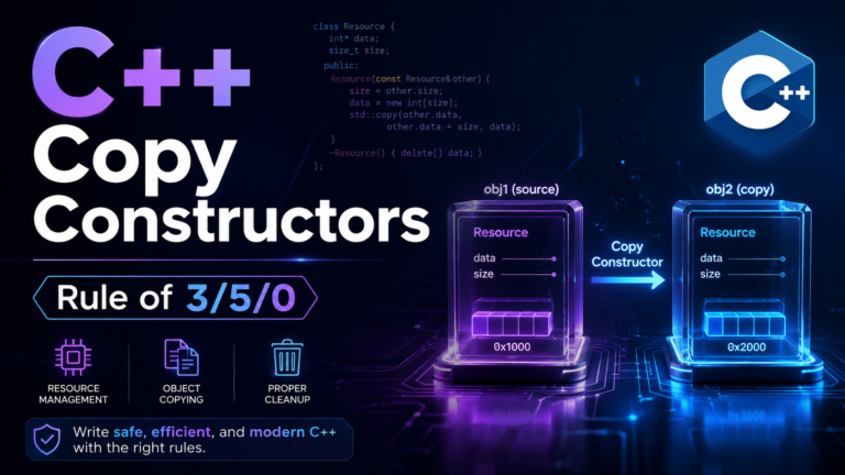 C++ Copy Constructors and Rule of Three Five Zero Complete Guide