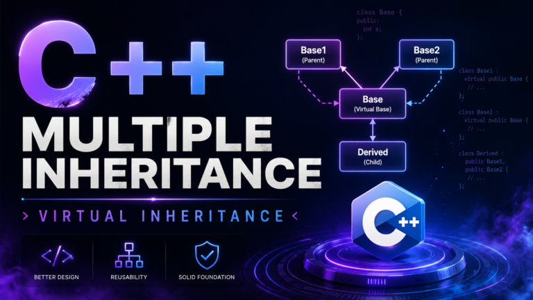 C++ Multiple Inheritance and Virtual Inheritance Complete Guide